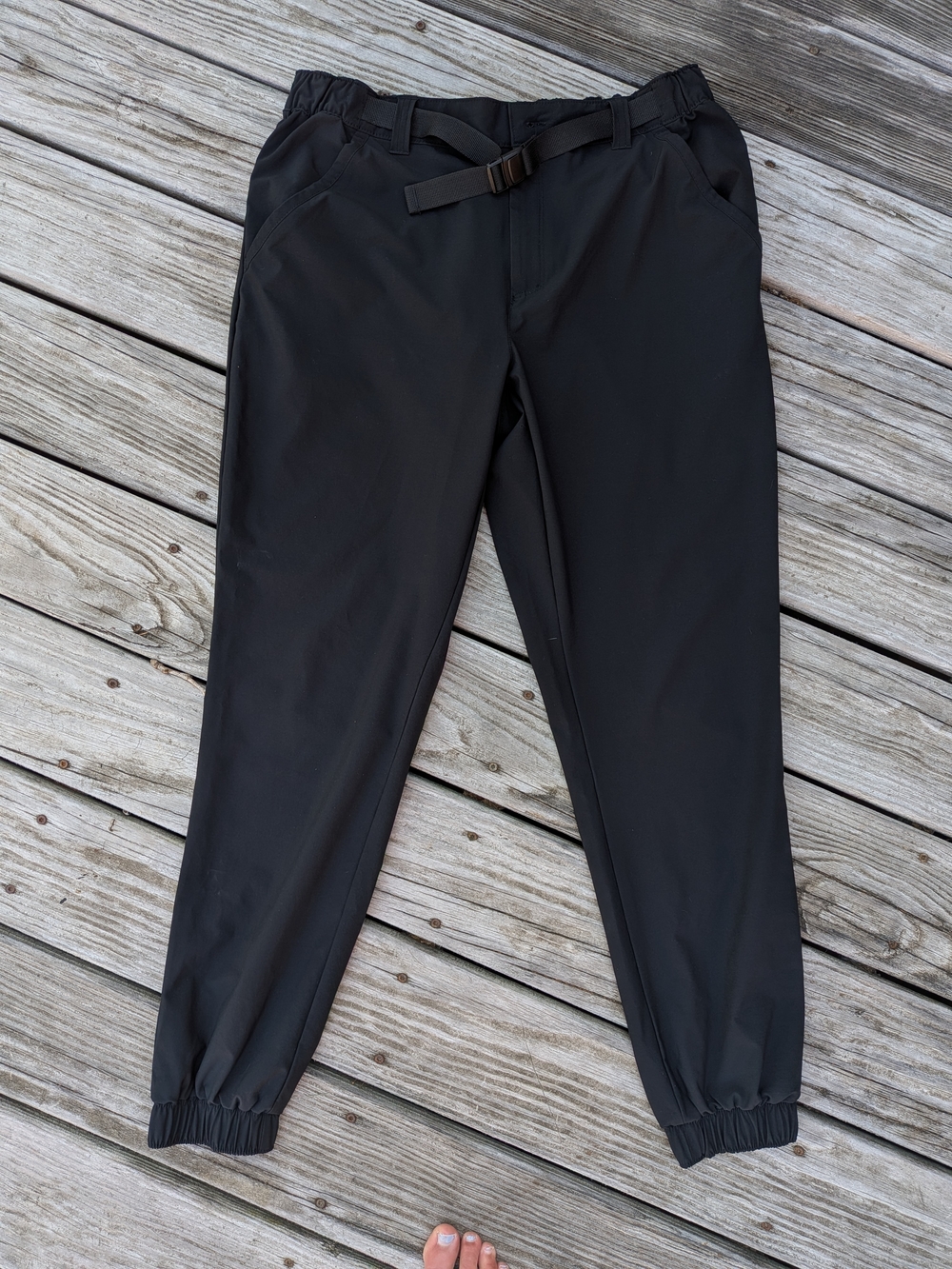 Women's COLUMBIA Black Elastic-Cuff Utility Pants